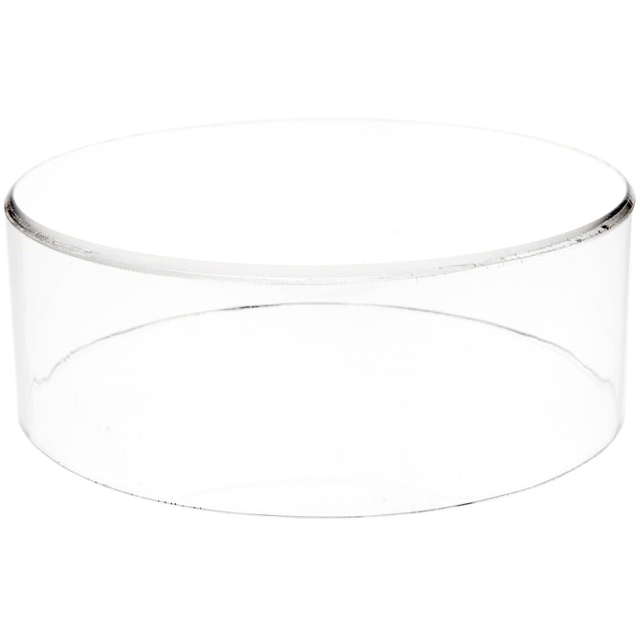 Plymor Clear Acrylic Round Cylinder Display Riser, 3" H x 8" D